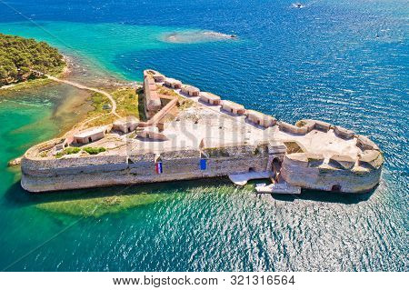 Saint Nikola Fortress Overlooking Sibenik Bay Entrance, Archipelago Od Dalmatia, Croatia