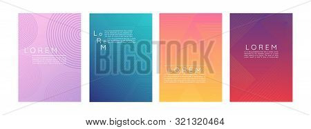Abstract Background And Geometric Wave Line Style With Gradient. Vector Illustration