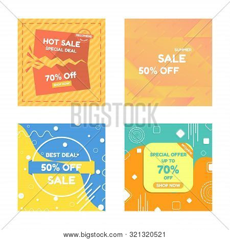 Abstract Background And Geometric Wave Line Style With Gradient. Vector Illustration