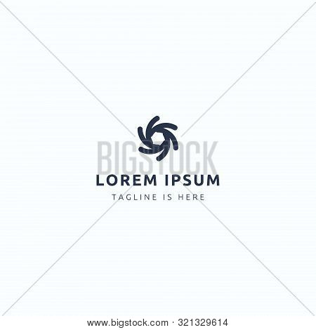 Abstract Black Hole Icon Simple And Minimalis Design. Logo Vector Eps 10