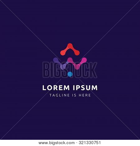 Initial Logo W Technology. Modern Unique Letter W Design.