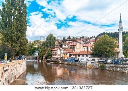 Miljacka River And Bridges In Sarajevo