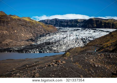Solheimajokull Glacier In Southern Iceland