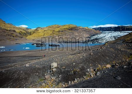 Solheimajokull Glacier In Southern Iceland