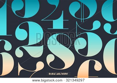 Font Of Numbers In Classical French Didot