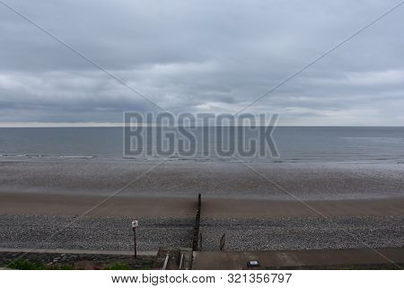 Lovely St Bees Beach And A View Of The Irish Sea.