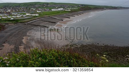 St Bees Shoreline And Beach In West Cumbria England.