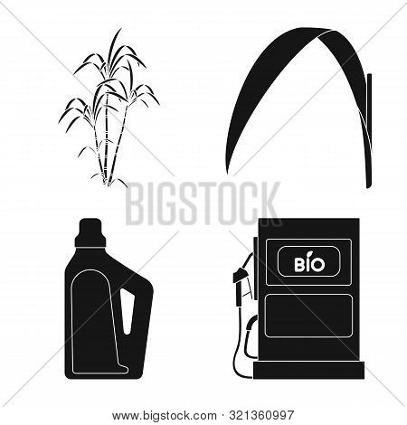 Vector Illustration Of Sucrose And Technology Logo. Set Of Sucrose And Cane Stock Symbol For Web.