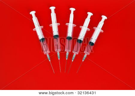 Fem Hypodermiska nål