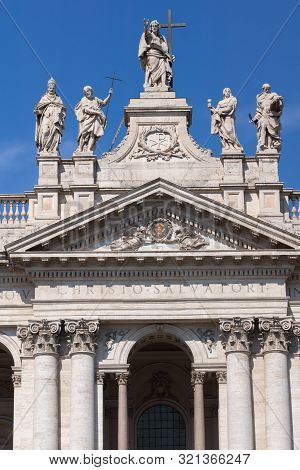 Rome, Italy - June 25, 2017: Basilica Of San Giovanni In Laterano (basilica Di San Giovanni In Later