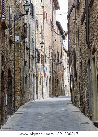 Gambassi Terme, Florence, Tuscany, Italy: Buildings Of The Medieval City. Street