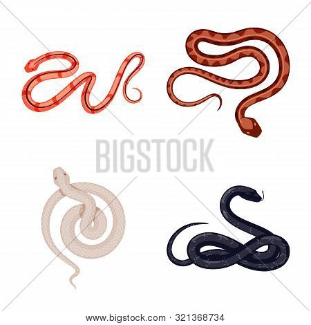 Vector Illustration Of Poison And Evil Sign. Set Of Poison And Bite Vector Icon For Stock.