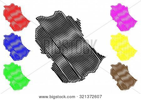 Gabes Governorate (governorates Of Tunisia, Republic Of Tunisia) Map Vector Illustration, Scribble S