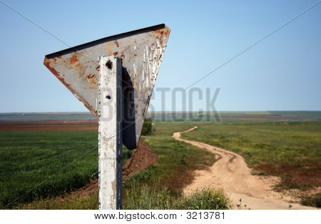 Znak drogowy w Krym, Ukraina