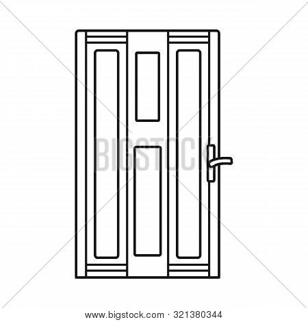 Vector Design Of Door And Frame Sign. Set Of Door And Lock Stock Vector Illustration.