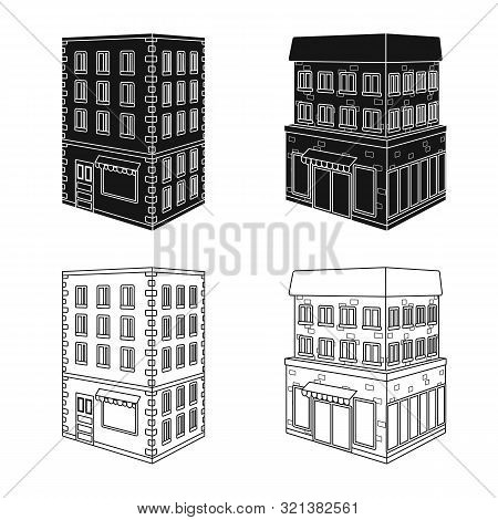 Vector Design Of Construction And Building Icon. Set Of Construction And Estate Vector Icon For Stoc