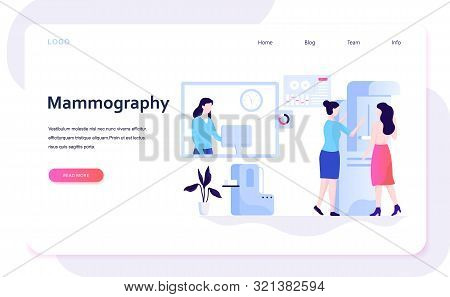 Mammography Concept. Breast Examination In The Clinic