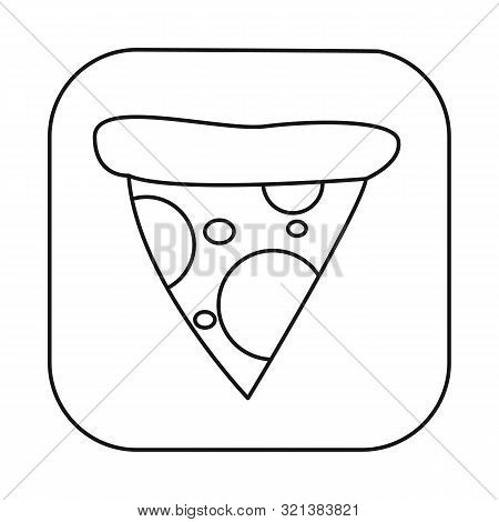 Isolated Object Of Package And Pizza Logo. Set Of Package And Line Stock Symbol For Web.