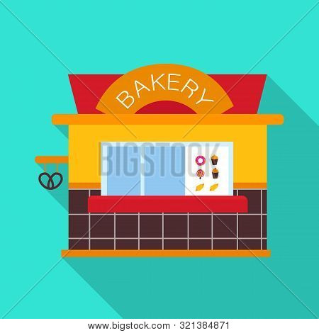 Vector Design Of Bakery And Shop Icon. Set Of Bakery And Window Stock Vector Illustration.