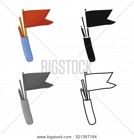 Isolated Object Of Flag And Pennant Icon. Set Of Flag And Naval Stock Symbol For Web.