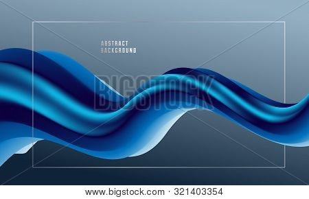 Gradient Color 3d Fluid Shape Vector Abstract Background, Dynamic Dimensional Design Element In Moti