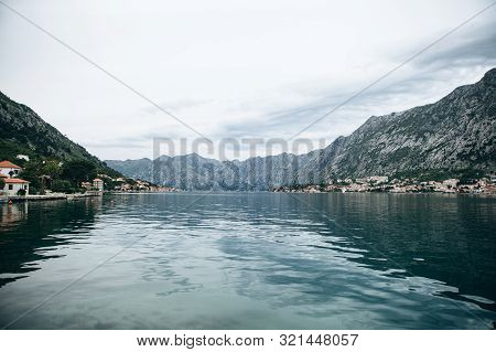 Boko Kotor Bay. Beautiful Sea View Of The Natural Landscape In Montenegro.