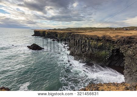Views Near The Town Of Arnastapi In Iceland