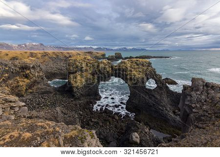 Views Near The Town Of Arnastapi In Iceland