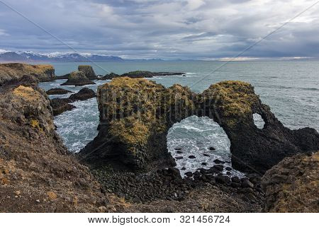 Views Near The Town Of Arnastapi In Iceland