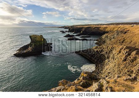 Views Near The Town Of Arnastapi In Iceland