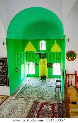 Shkoder, Albania - July 23, 2019. Interior Of Lead Mosque Also Known As The Busatli Mehmet Pasha Mos
