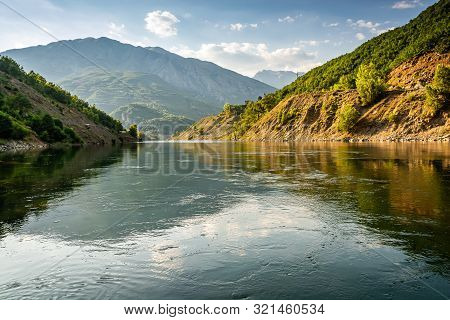 Water Dam Near Fierza In Albania, Europe