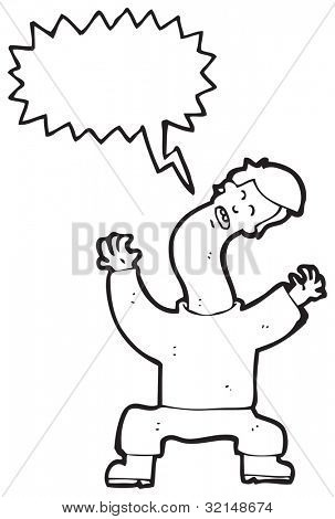 Cartoon cricked collo
