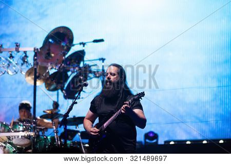 SIBIU, ROMANIA - JULY 26, 2019: James LaBrie vocalist of the progressive metal band Dream Theater performing live at Artmania Festival