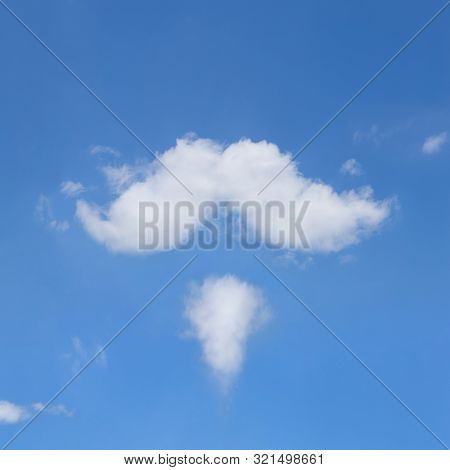 mustache and goatee cloud in a blue sky