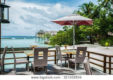 View Of The Ocean From A Terassa On Maldives