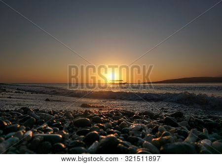 Beautiful Sunrise At Watudodol Beach Banyuwangi Indonesia