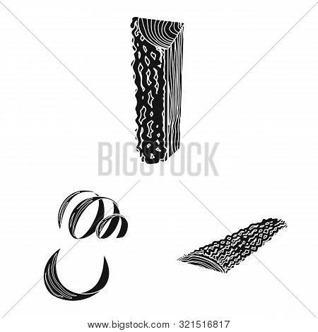 Vector Design Of Hardwood And Construction Symbol. Set Of Hardwood And Wood Vector Icon For Stock.
