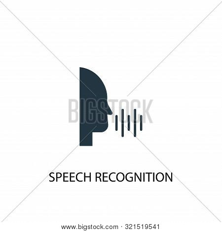 Speech Recognition Icon. Simple Element Illustration. Speech Recognition Concept Symbol Design. Can 