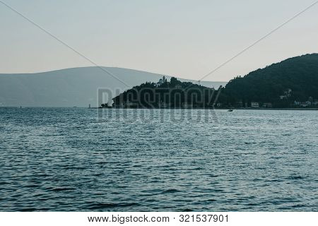 Boko Kotor Bay. Beautiful Sea And Mountain Views Of The Natural Landscape And Coastal City In Monten