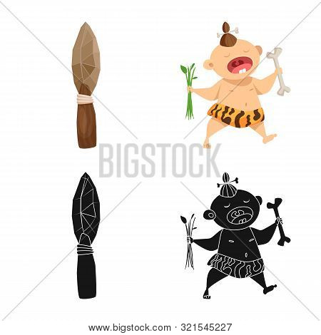 Vector Design Of Evolution And Prehistory Icon. Set Of Evolution And Development Stock Symbol For We