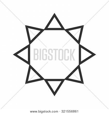 The Abstract Element David Star Out Of Triangles. Stock Vector Illustration Isolated On White Backgr