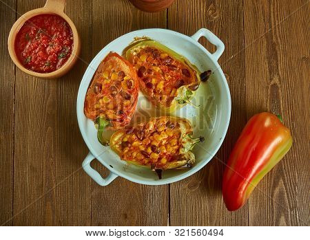 Chili Stuffed Spaghett Ibell Peppers