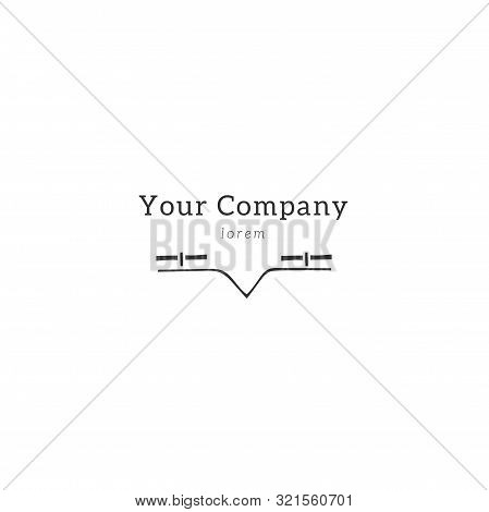 Hand Drawn Vector Logo Template. Drone, Remote Sensing Application.