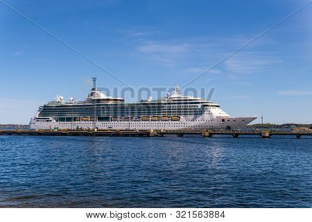 Tallinn / Estonia - May 15 2019: Cruise Ship Serenade Of The Seas Of The Royal Caribbean Internation