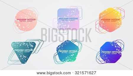 Geometric Element Colorful Modern Style Ink Design. Vector Illustration