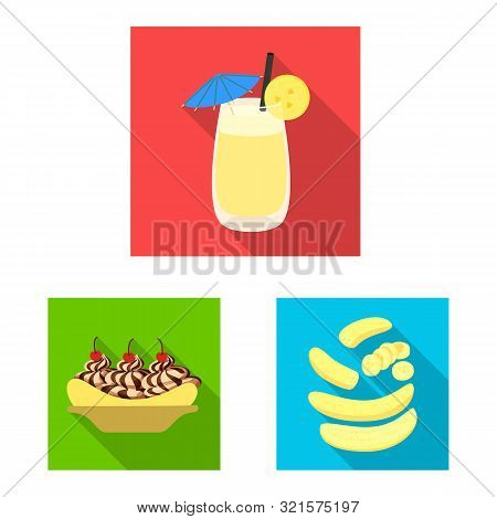 Vector Illustration Of Natural And Vegetarian Sign. Set Of Natural And Eating Stock Vector Illustrat