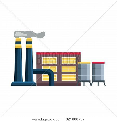 Vector Design Of Factory And Building Icon. Collection Of Factory And Station Vector Icon For Stock.
