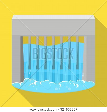 Isolated Object Of Station And Water Icon. Collection Of Station And Hydroelectric Stock Vector Illu