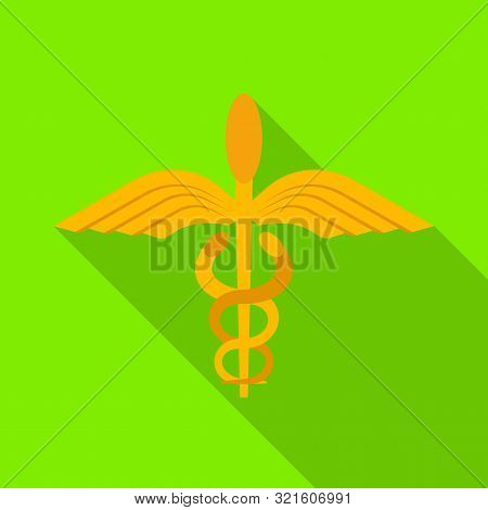 Vector Illustration Of Winged And Rod Icon. Set Of Winged And Wings Stock Vector Illustration.